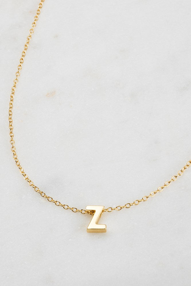Zafino Letter Necklace Gold