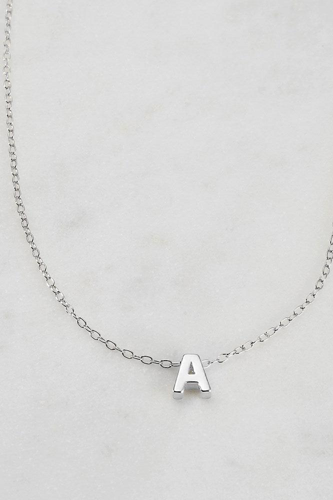 Zafino Letter Necklace Silver