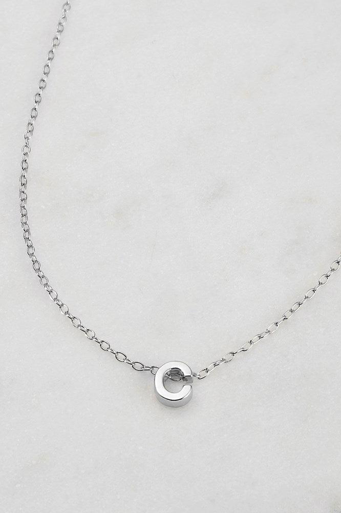 Zafino Letter Necklace Silver