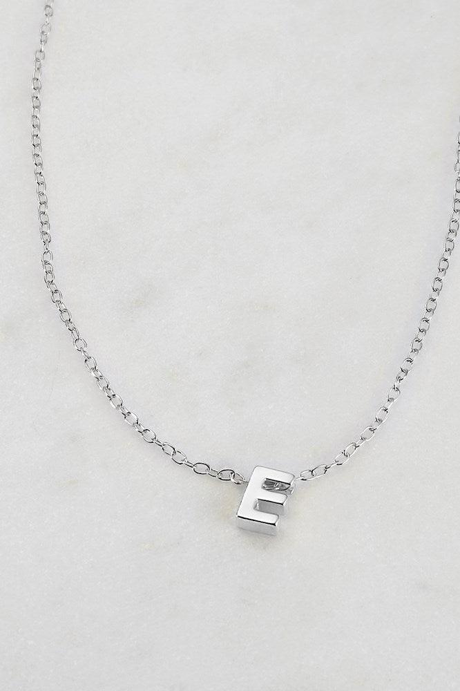 Zafino Letter Necklace Silver