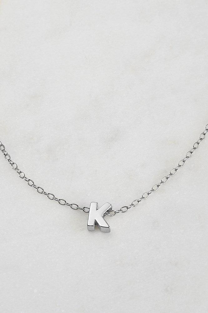 Zafino Letter Necklace Silver