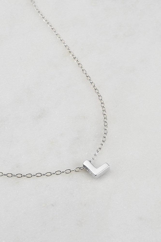 Zafino Letter Necklace Silver