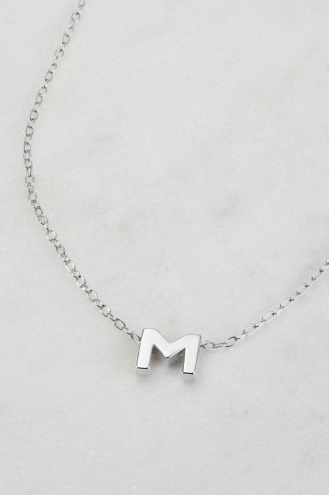 Zafino Letter Necklace Silver