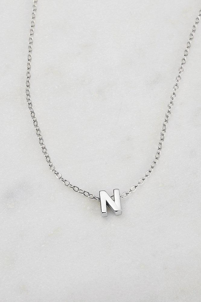 Zafino Letter Necklace Silver