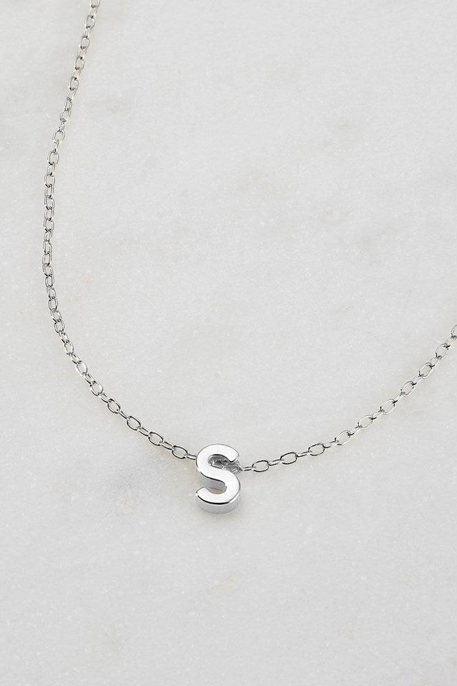 Zafino Letter Necklace Silver
