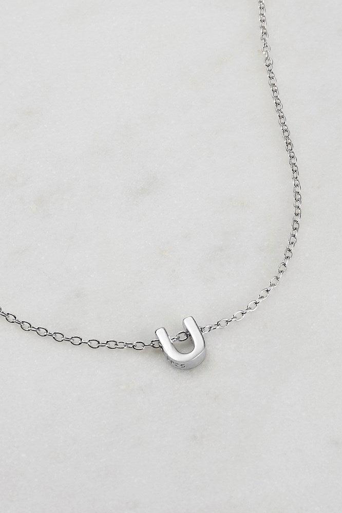Zafino Letter Necklace Silver