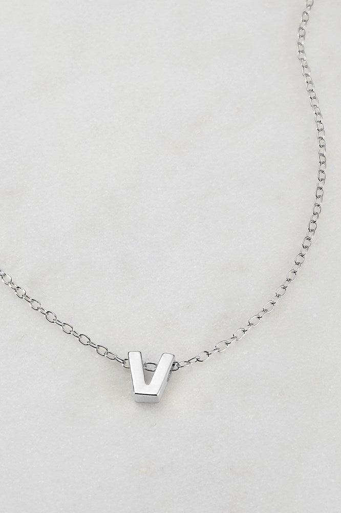 Zafino Letter Necklace Silver