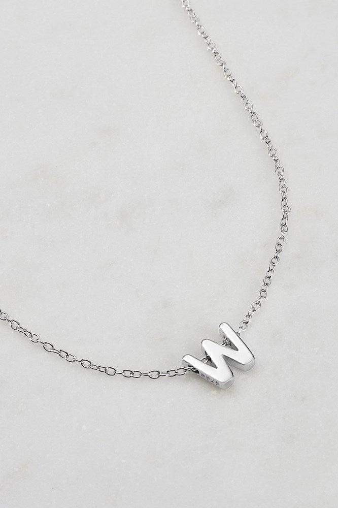 Zafino Letter Necklace Silver