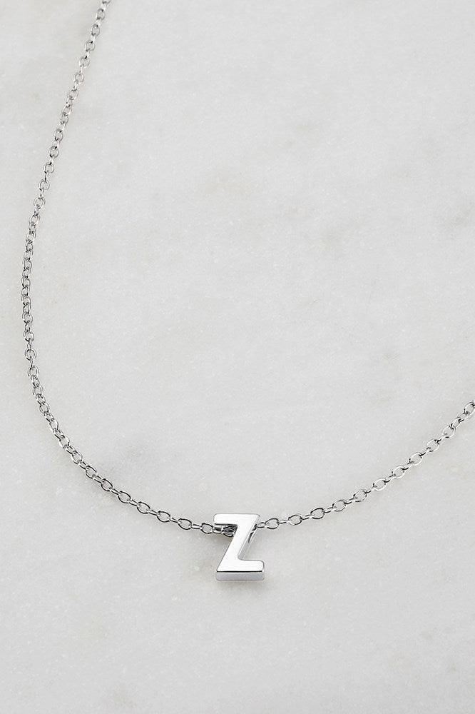 Zafino Letter Necklace Silver
