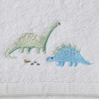 Jiggle & Giggle Dallying Dino Bath Towel & Face Washer in Organza Bag