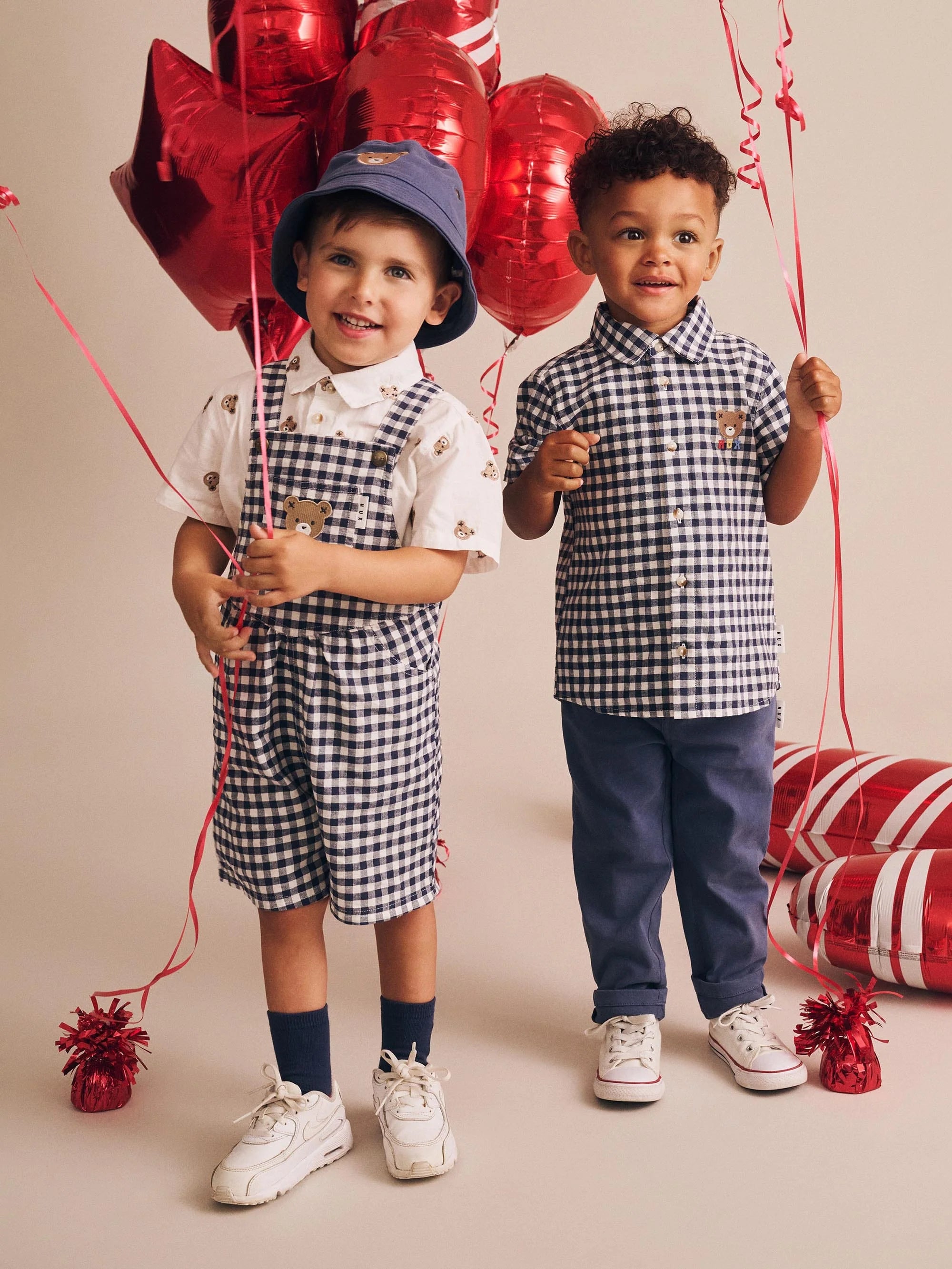 Huxbaby Shortsleeve Huxbear Button Up Crisp White