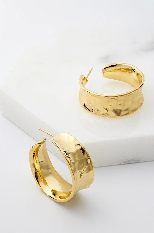 Zafino Bianca Hoop Gold Earrings