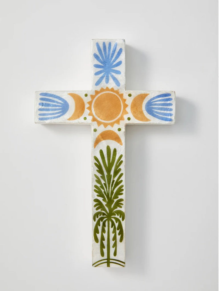 Jones & Co Tulum Cross Large Green Palm