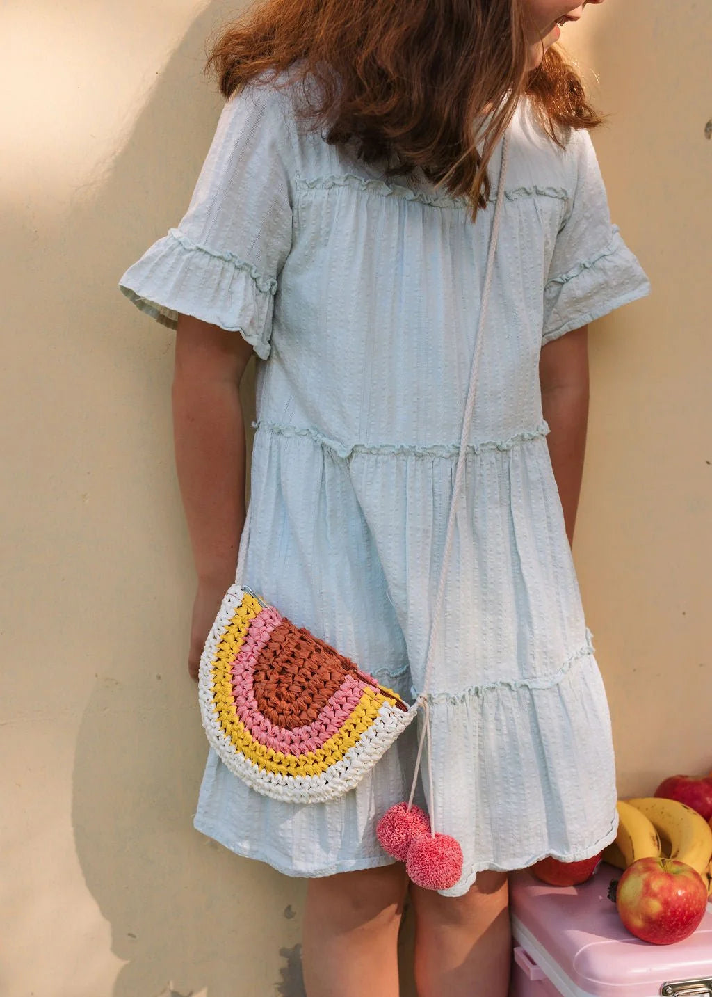 Acorn Natural Rainbow Straw Bag
