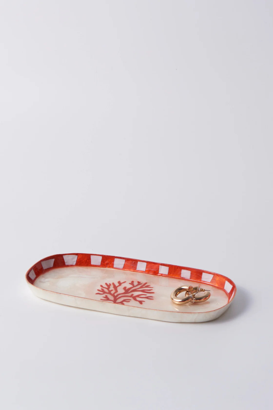 Jones & Co Atlantic Coral Tray Red