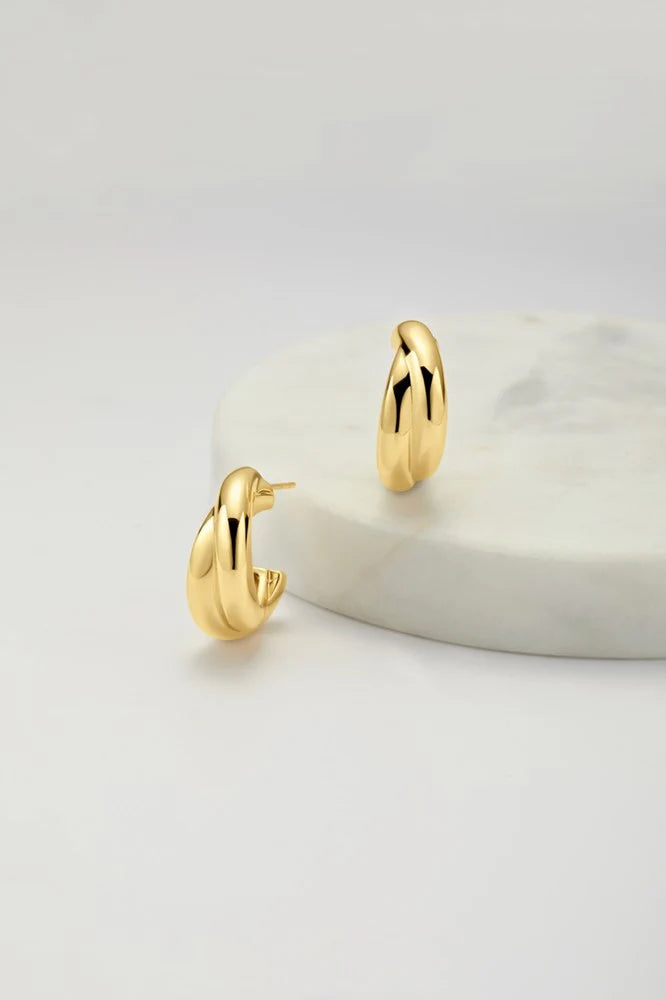 Zafino Peyton Hoop Gold Earrings