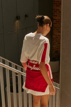 Araminta James Racquet T-Shirt Dress Warm White