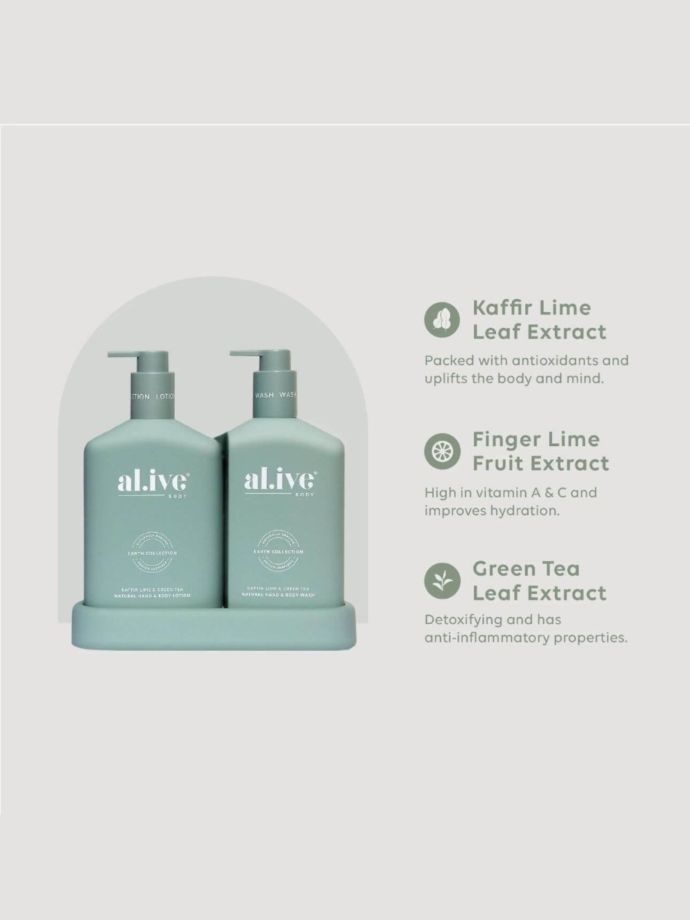 Al.ive Body Kaffir Lime & Green Tea Wash & Lotion Duo