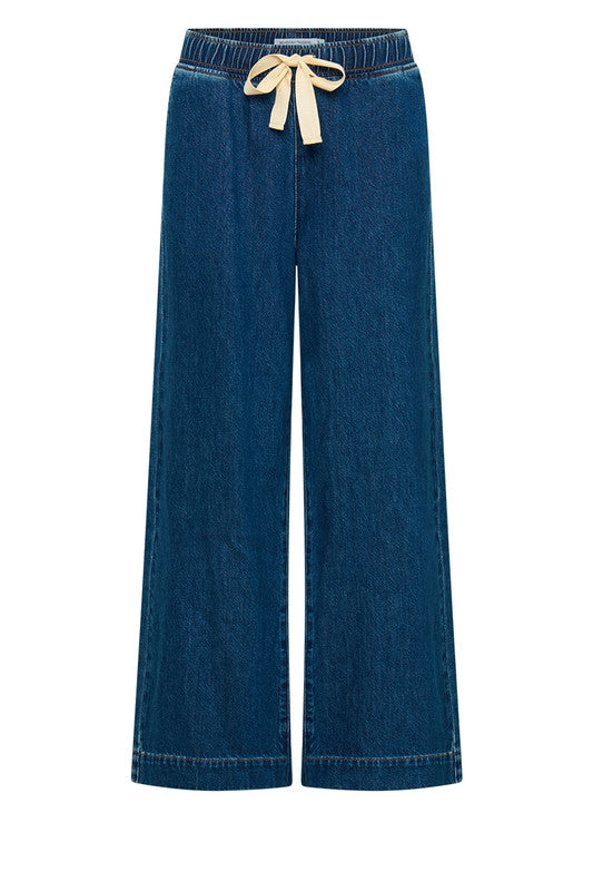 Bohemian Traders Elastic Waist Pant || Mid Blue