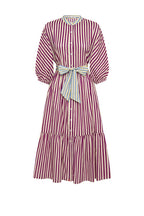 Bohemian Traders Dolman Dress || Grape Stripe