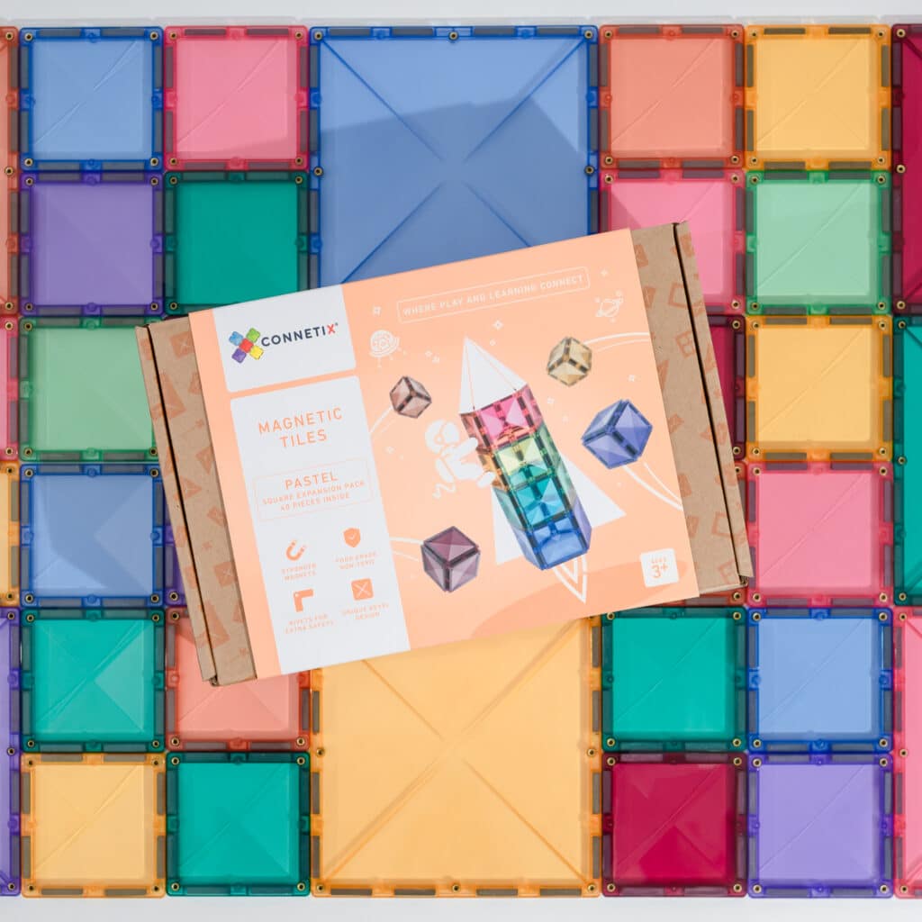 Connetix Pastel Square Pack 40pc