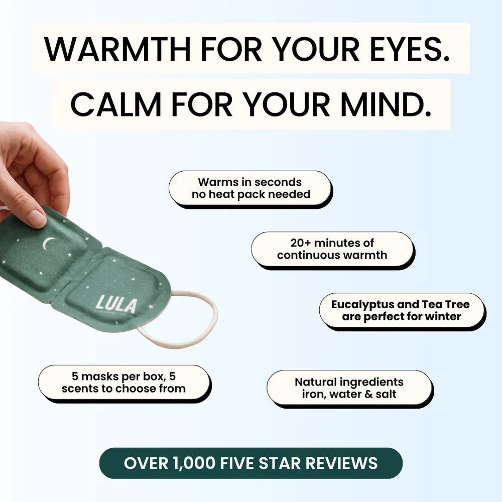 Lula Self Warming Eye Mask (Pack of 5) - Eucalyptus & Tea Tree
