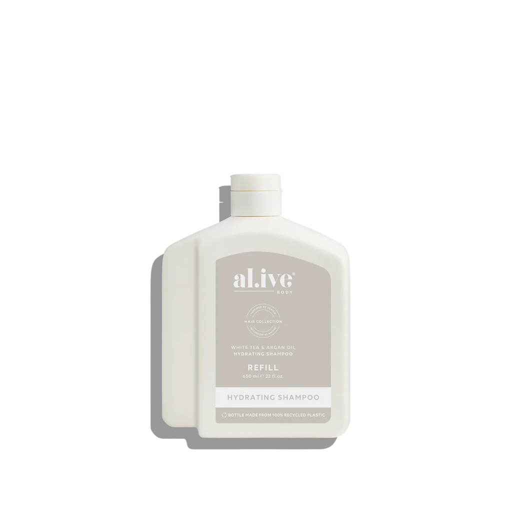 Al.ive Body 650ML Hydrating Shampoo Refill- White Tea & Argan Oil