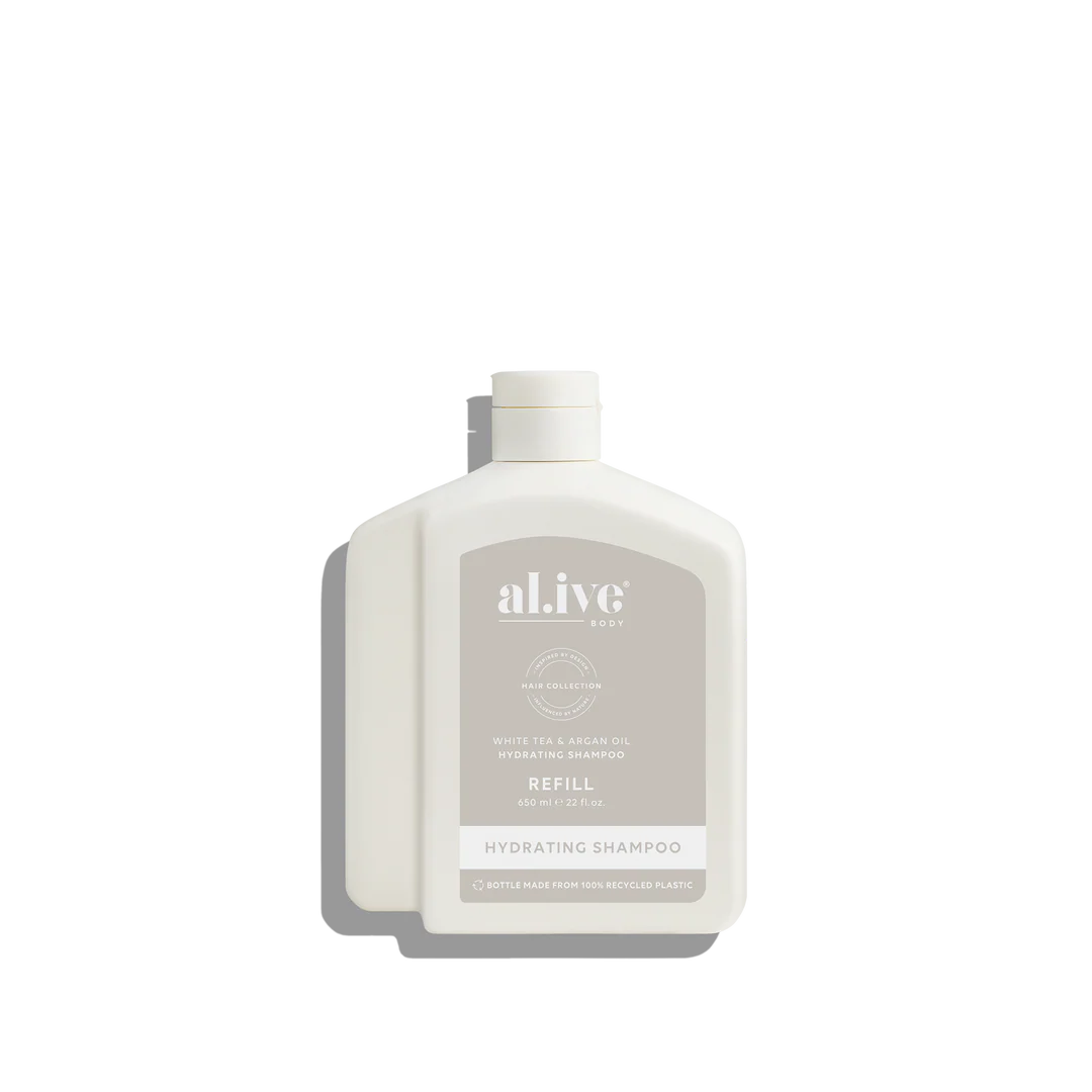 Al.ive Body 650ML Hydrating Shampoo Refill- White Tea & Argan Oil