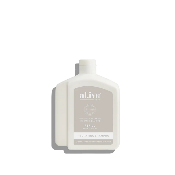 Al.ive Body 650ML Hydrating Shampoo Refill- White Tea & Argan Oil