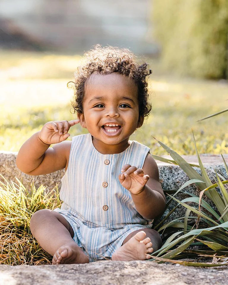 Fox & Finch Puffin Stripe Romper