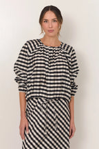 Adorne Yasmine Raglan Sleeve Gingham Top