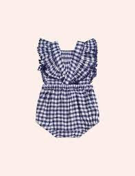 Huxbaby Frilly Playsuit Cherry Pie Check