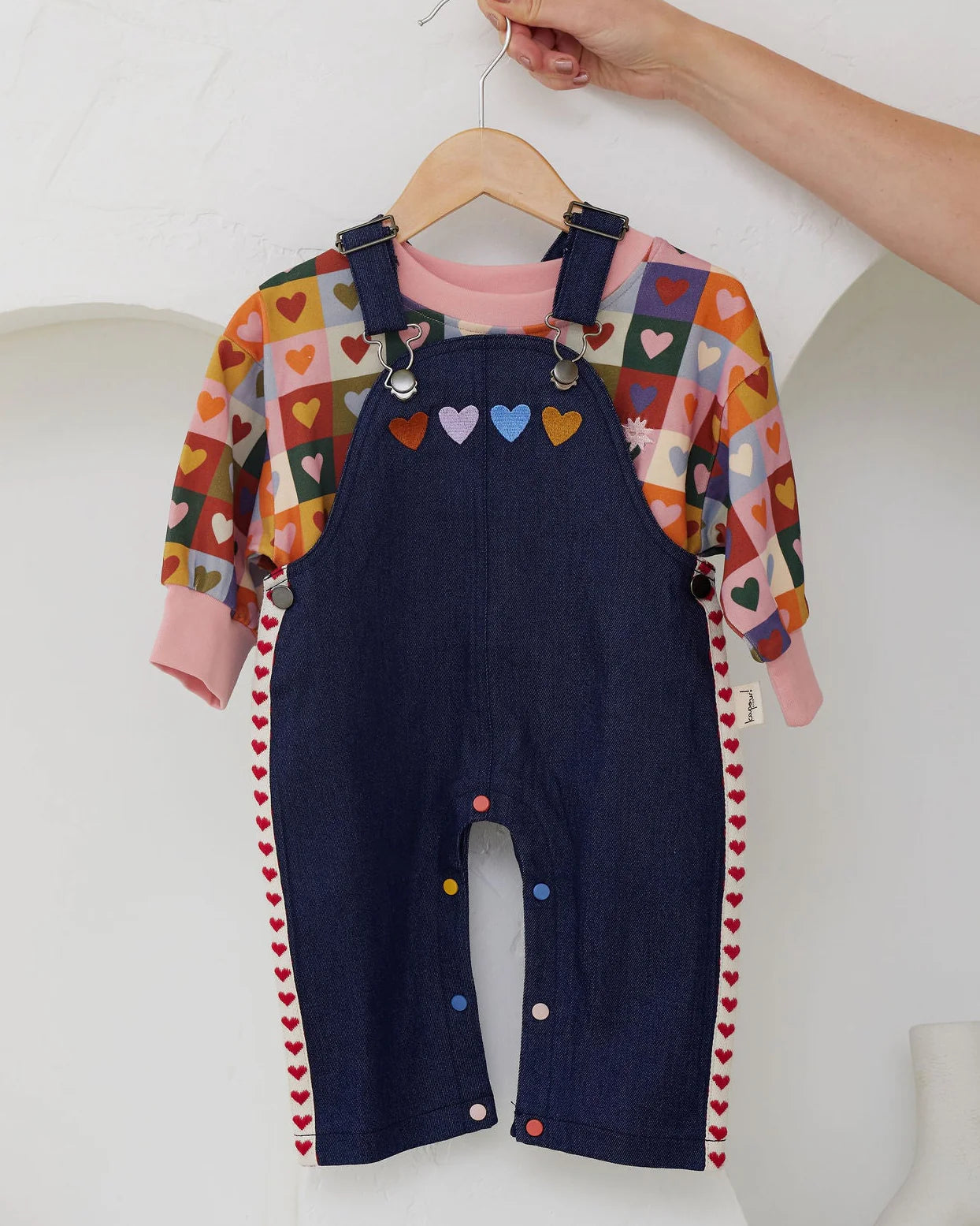 Kapow Kids Denim Love Overalls