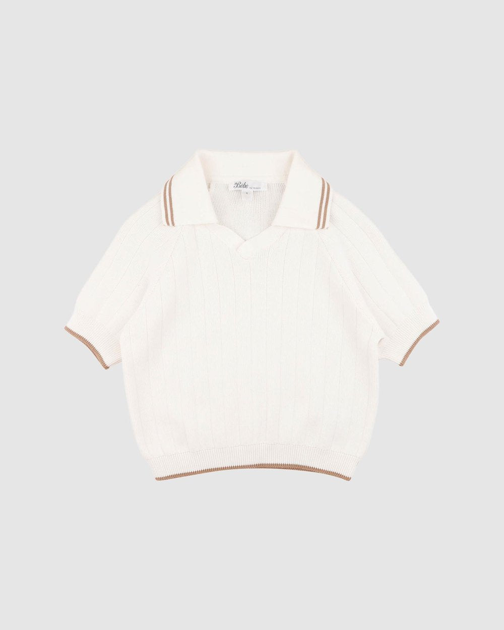Bebe Evan Short Sleeve Collard Jumper