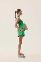 Araminta James Cruise Terry Short Tropical Green