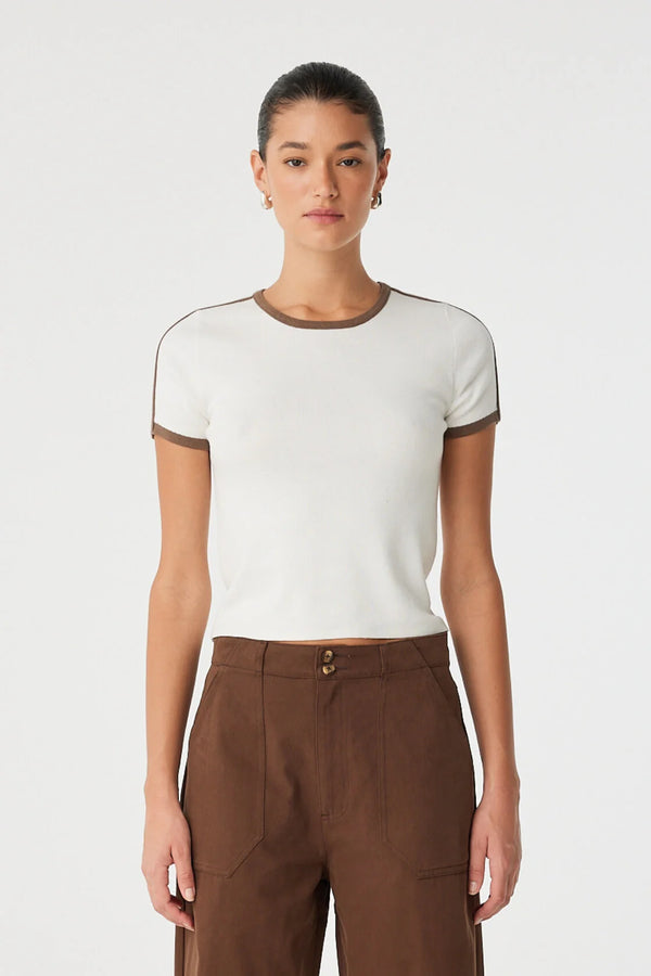 ARCAA Mischa Tee - Cream & Cacao