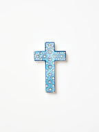 Jones & Co Samira Small Cross Blue Lotus