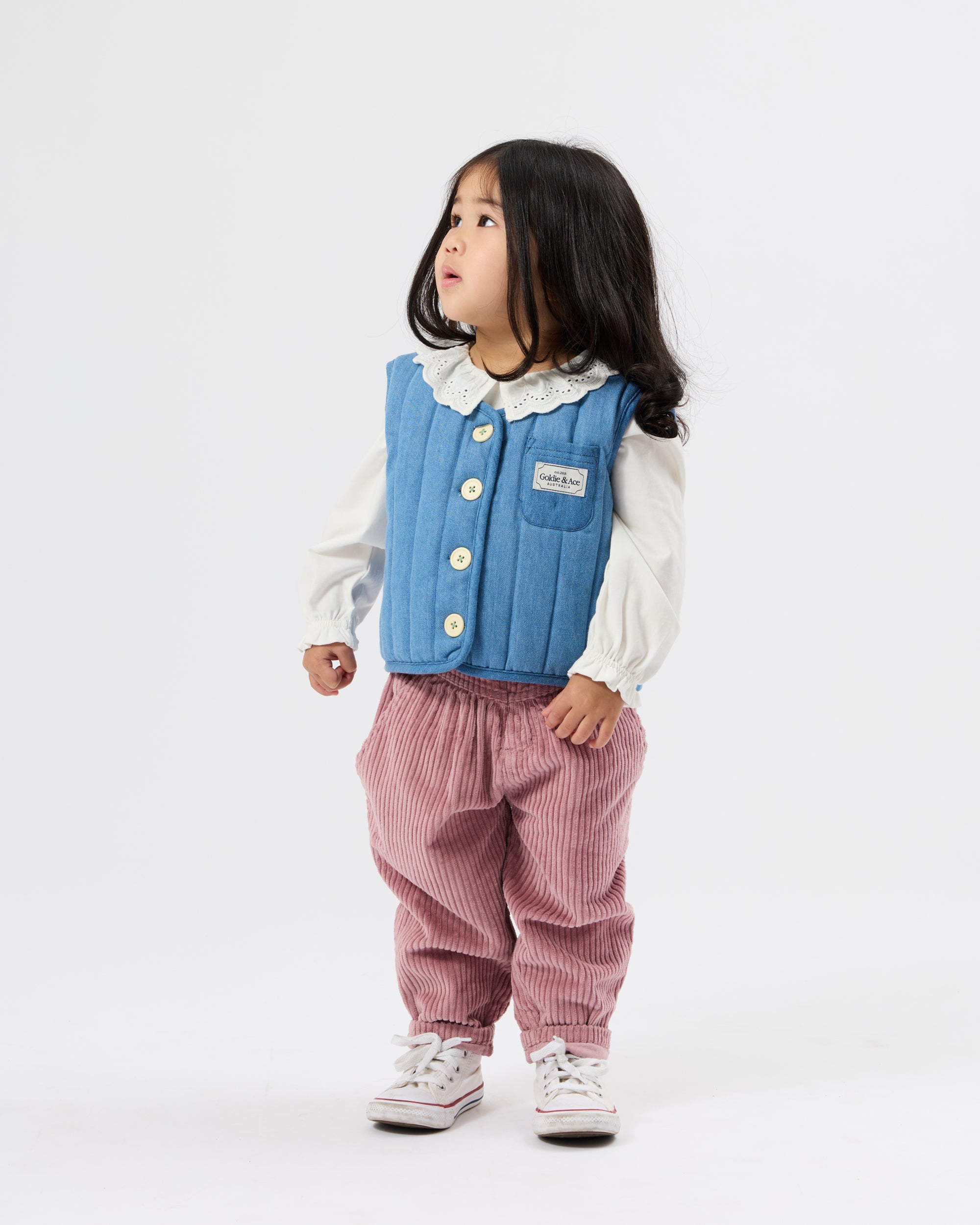 Goldie + Ace Laura Puff Sleeve Collar Long Sleeve Top