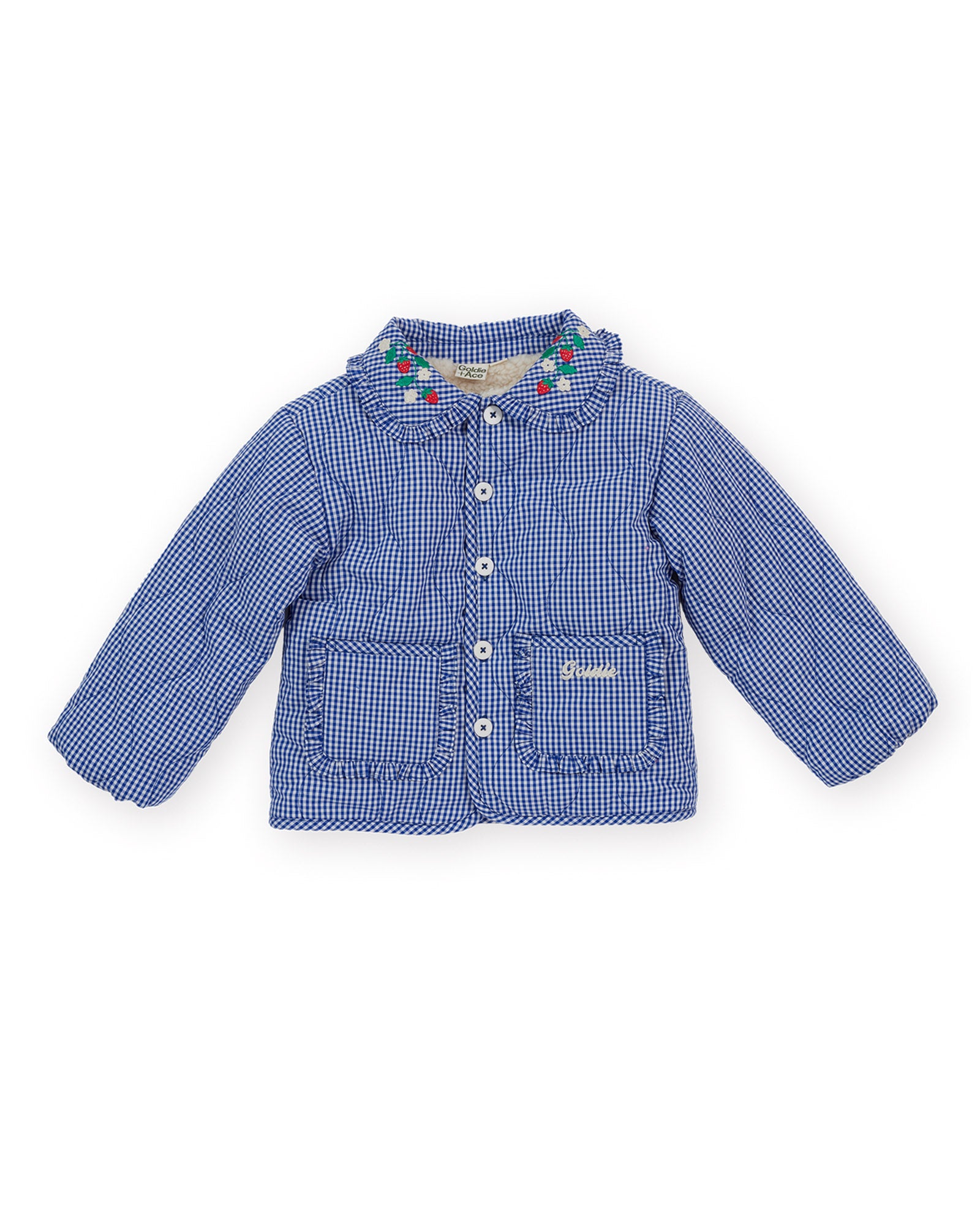Goldie + Ace Wild Strawberry Gingham Padded Jacket