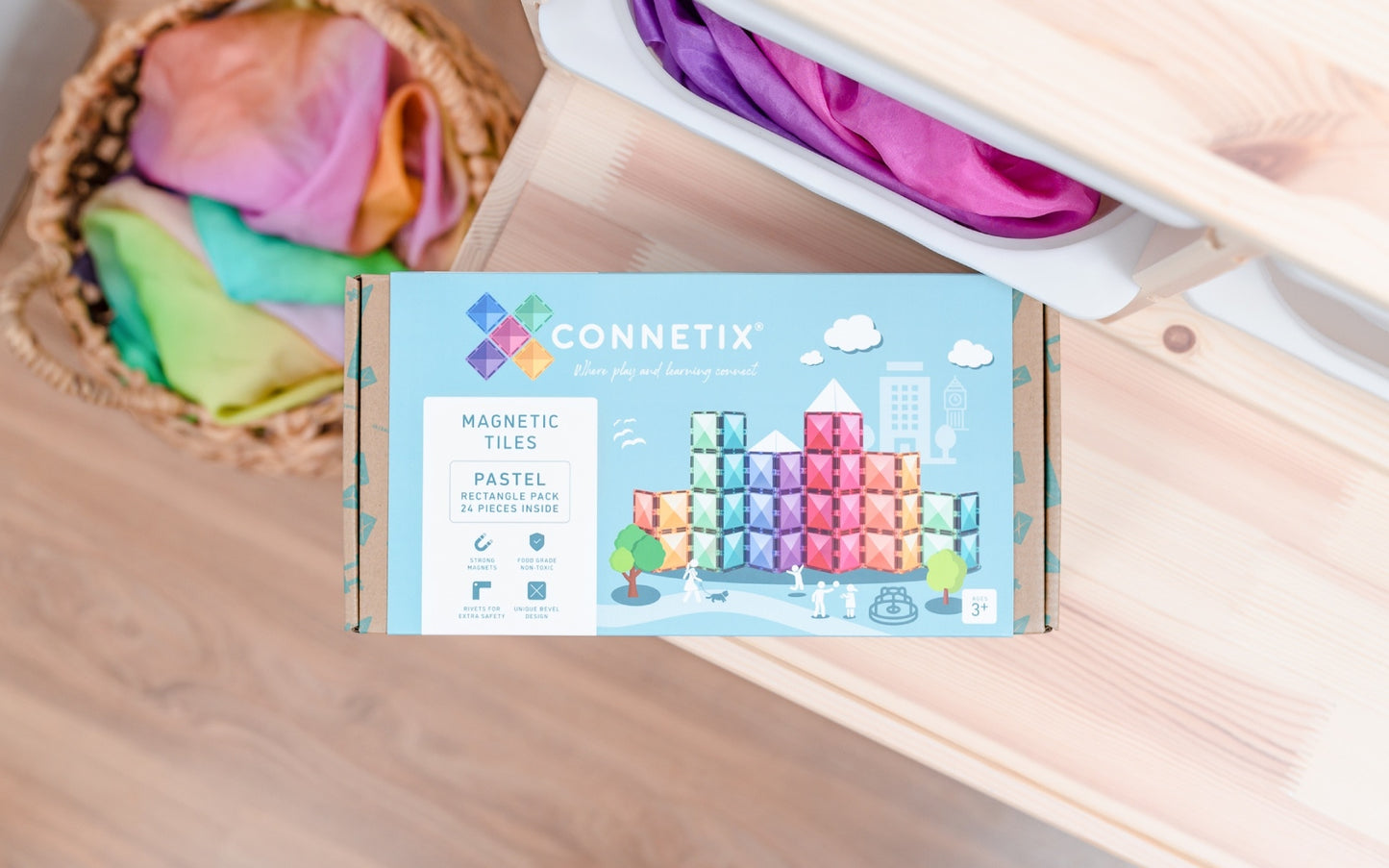 Connetix Pastel Rectangle Pack 24pc