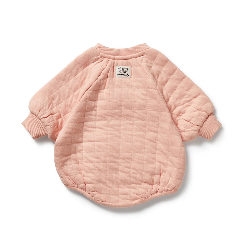 Wilson & Frenchy Pretty Pink Organic Quilted Bodysuit