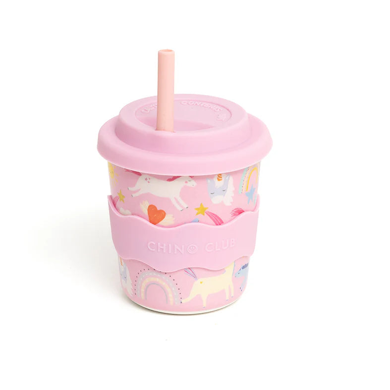 Chino Club Pink Unicorn Kids Keep Cup (8oz)