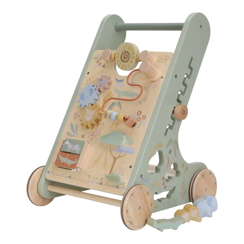 Little Dutch Safari Friends Wooden Baby Activity Walker
