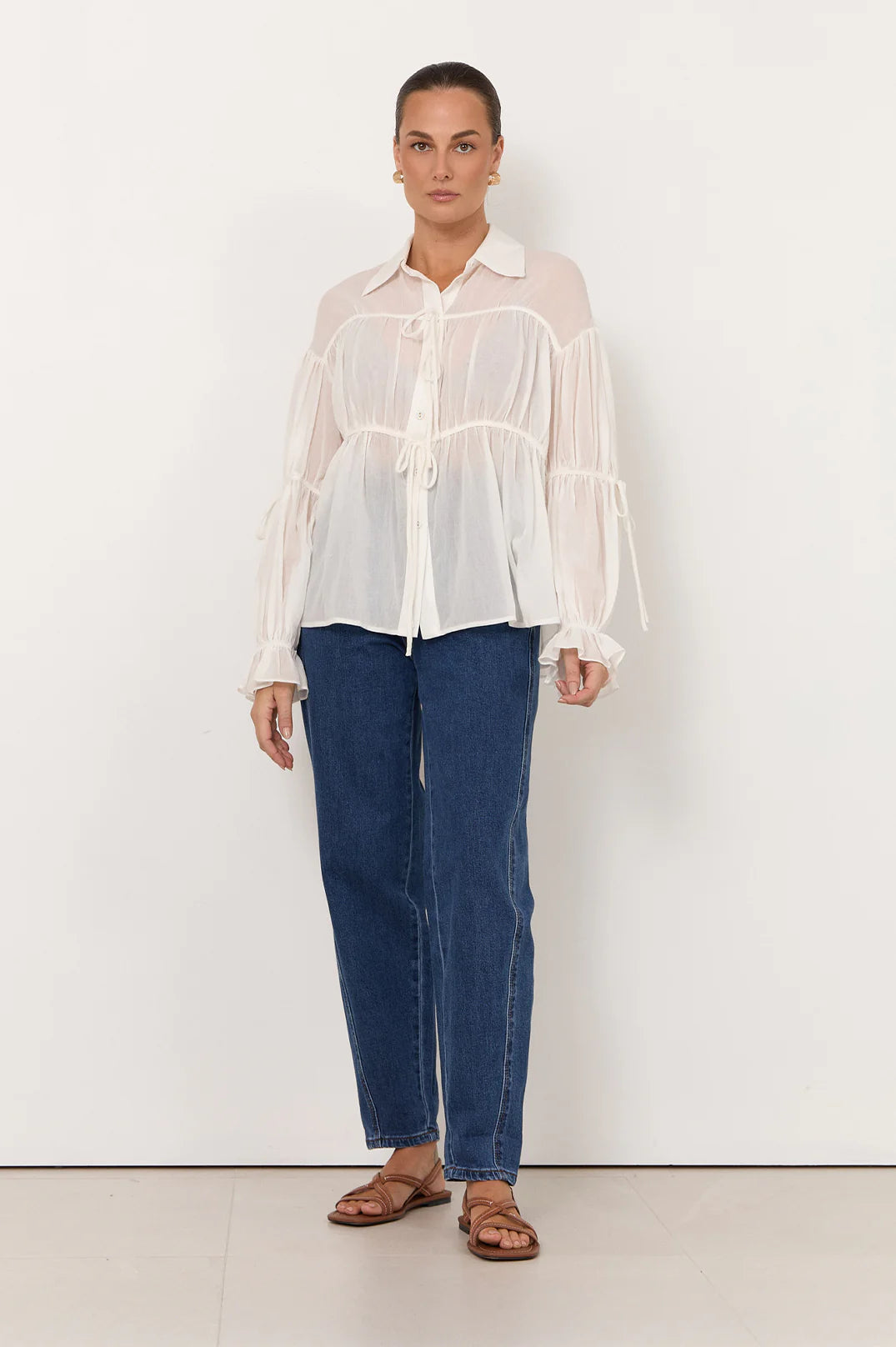 Adorne Darby Tie Detail Shirt