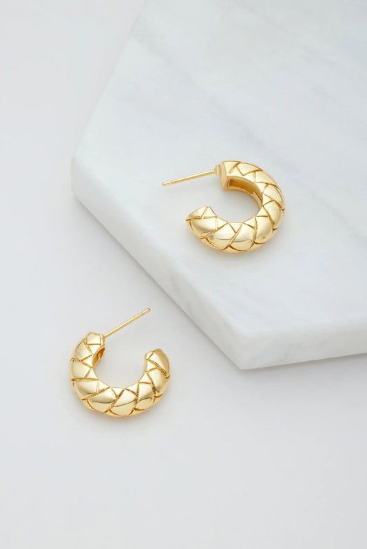 Zafino Briana Hoop Gold Earrings