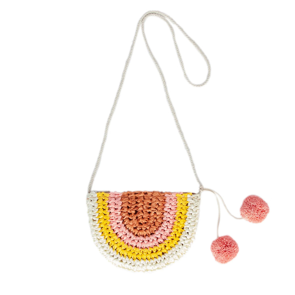 Acorn Natural Rainbow Straw Bag
