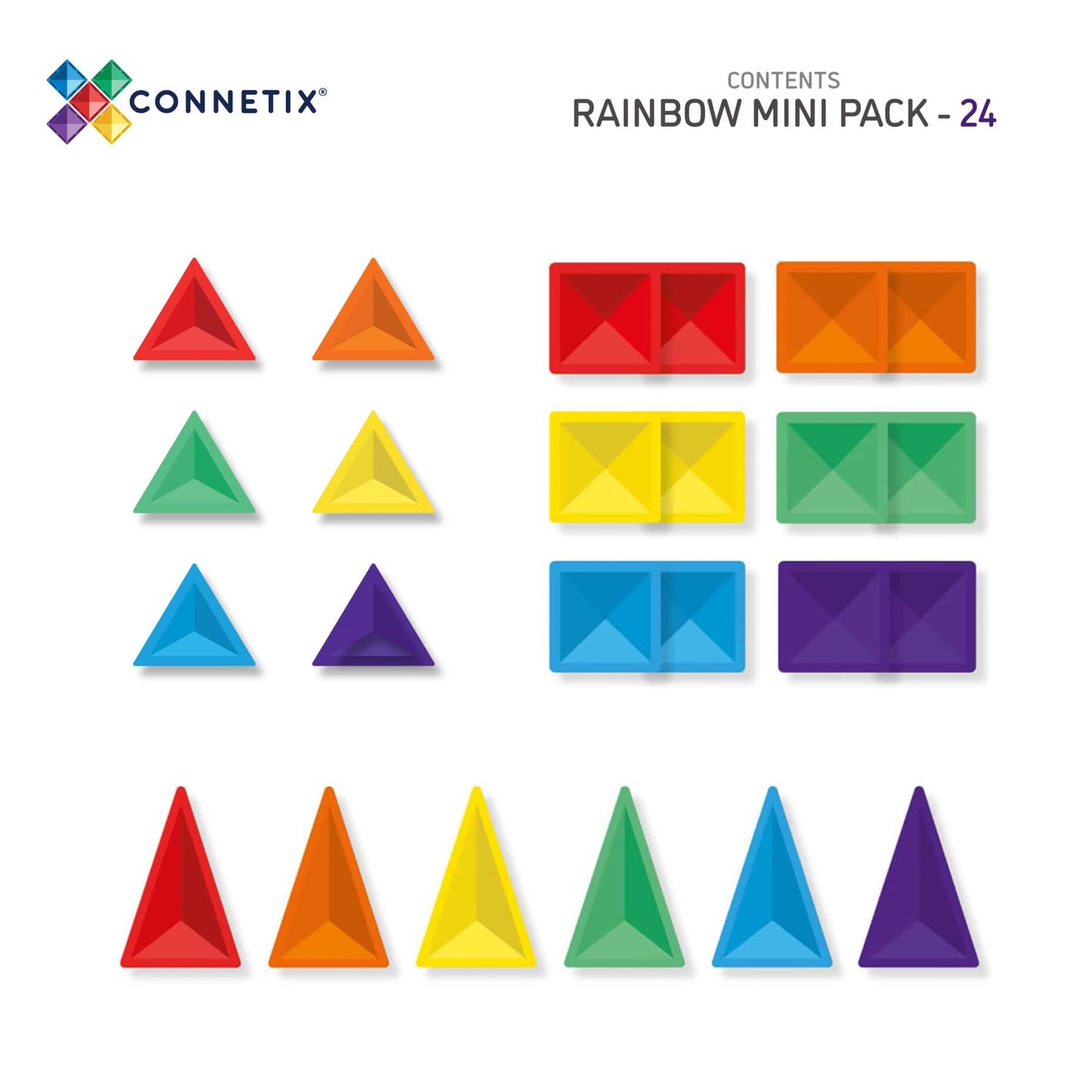 Connetix Rainbow Mini Pack 24pc