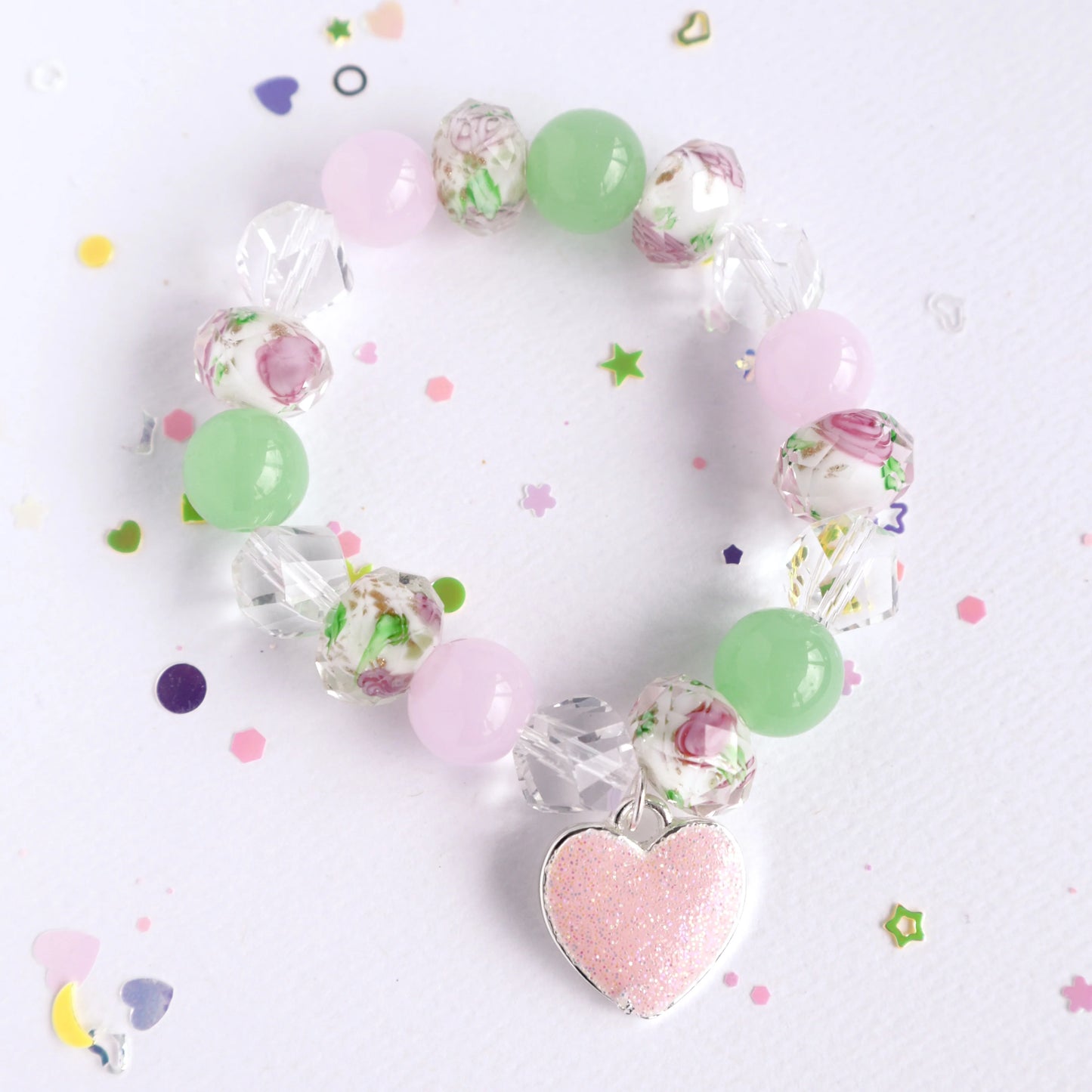 Lauren Hinkley Floral Heart Elastic Bracelet