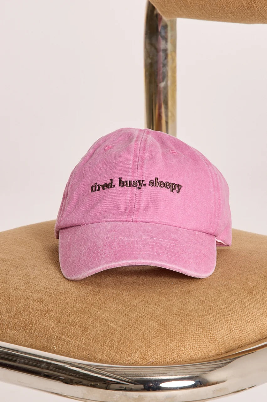 Feather & Noise Gigi Washed Denim Cap Tired, Busy, Sleepy Pink