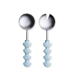 Madras Link Scallop Blue Salad Server Set 2